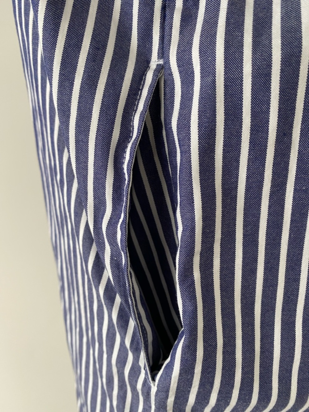 Everlane Navy & White Stripe Mini Shirt Dress Sz 0 Effortlessly Chic *No Belt - Picture 8 of 11